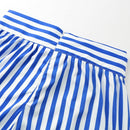 Women Pants Contrast Stripes Print High Waist Straight Wide Legs Bow Tie Casual Trousers Party Wear