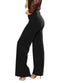 Women Pants Glitter Sequined High Waist Straight Wide Legs Casual Trousers Dance Stage Wear Black