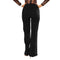 Women Pants Glitter Sequined High Waist Straight Wide Legs Casual Trousers Dance Stage Wear Black