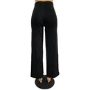 Women Pants Glitter Sequined High Waist Straight Wide Legs Casual Trousers Dance Stage Wear Black