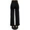 Women Pants Glitter Sequined High Waist Straight Wide Legs Casual Trousers Dance Stage Wear Black