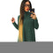 Women T-shirt Dress Solid Color High Neck Long Sleeve A-Line Flare Mini Basic Casual One-Piece