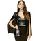 Women Sequins Blazer Cape Cloak Open Front Split Poncho Cardigan Jacket Coat Casual Tops Outwear