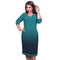 Women Plus Size Dress Houndstooth O-Neck Pencil Party Dress Ladies Bodycon Slim Casual Vestidos Green/Pink/White