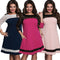 Women Plus Size Dress Semi-sheer Lace Mesh Splice Contrast Color Elegant A-Line Party Swing Dress Dark Blue/Pink/Rose