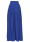 Women Pants Solid Color High Waist Wide Loose Legs Pockets Casual Palazzo Baggy Clubwear Trousers