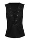 Sexy Women Crop Top Strappy Tank Tops Plunge V-Neck Lacing Up Sleeveless Solid Slim Vest Black/Grey