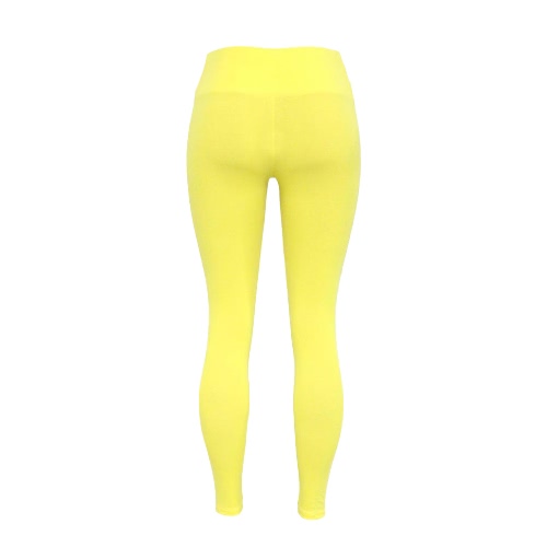 Women Leggings Sports Solid Plain Stretchy Sportswear Fitness Workout Yoga Skinny Bodycon Pants Trousers