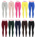 Women Leggings Sports Solid Plain Stretchy Sportswear Fitness Workout Yoga Skinny Bodycon Pants Trousers