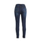 Women Ripped Jeans Denim Destroyed Holes Zipper Slim Skinny Pants Pencil Trousers Tights Dark Blue