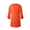 New Fashion Women Chiffon Blouse V-Neck Rolled Sleeve Cross Hem Solid Shirt Top Orange