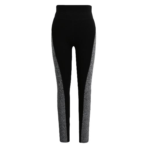 Women Sports Leggings Stretch Yoga Pants Elastic Workout Gym Fitness Jogging Tights Trousers Black