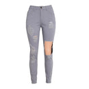 New Sexy Women Denim Jeans Ripped Hole Tights High Waist Skinny Bodycon Pants Pencil Trousers