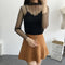 New Sexy Women Sheer Mesh Bodycon Top Thin Lace Long Sleeves Pullover Elegant Blouse Black