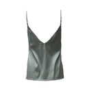 Sexy Women Cami Tank Top Spaghetti Strap Plunging V-Neck Solid Sleeveless Casual Vest Grey/Black