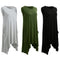 Women Summer Sleeveless Pockets Tunic Tank Tops Asymmetrical Hem Flowy Swing T Shirt Dress Casual Top