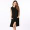 Women Summer Sleeveless Pockets Tunic Tank Tops Asymmetrical Hem Flowy Swing T Shirt Dress Casual Top