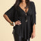 New Fashion Women Blouse Sexy V Neck Batwing Sleeve Solid Loose Casual Tee Shirt Tops