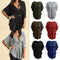 New Fashion Women Blouse Sexy V Neck Batwing Sleeve Solid Loose Casual Tee Shirt Tops