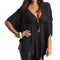 New Fashion Women Blouse Sexy V Neck Batwing Sleeve Solid Loose Casual Tee Shirt Tops