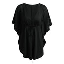 New Fashion Women Blouse Sexy V Neck Batwing Sleeve Solid Loose Casual Tee Shirt Tops