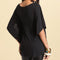 New Fashion Women Blouse Sexy V Neck Batwing Sleeve Solid Loose Casual Tee Shirt Tops