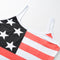 Sexy Women Summer Camis Tank Top American Flag Star Stripe Print Sleeveless Bustier Top Red