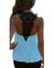 Women Summer Top Casual Sleeveless Vest Shirt Tank Crochet Lace T Shirt