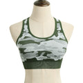 Fashion Women Sports Bra Camouflage Wireless Seamless Fitness Underwear Padded Gym Yogo Workout Vest