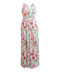 New Women Sexy Floral Print Dress Sleeveless Racerback Tunic Maxi Beach Long Loose Dress