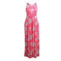 New Women Sexy Floral Print Dress Sleeveless Racerback Tunic Maxi Beach Long Loose Dress