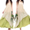 Women Vintage Casual Loose Maxi Dress Floral Embroidery O Neck