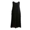 Women Summer Dress Sleeveless O Neck Long Maxi Linen Dresses Loose Plus Size Dress