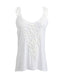 New Women Elastic Tank Tops O-Neck Lace Crochet Vest Slim Bodycon Sexy Summer Camis White/Black