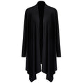 New Fashion Women Cardigan Long Sleeves Open Front Solid Color Outerwear Purple/Black