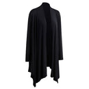 New Fashion Women Cardigan Long Sleeves Open Front Solid Color Outerwear Purple/Black