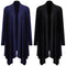 New Fashion Women Cardigan Long Sleeves Open Front Solid Color Outerwear Purple/Black