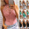 Sexy Women Bodycon Sleeveless Jumpsuit Bodysuit Hollow Out Crochet Lace Ribbed Slim Playsuit Rompers