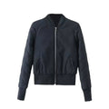 Winter Warm Women Bomber Jacket Zipper Quilted Motorcycle Short Coat Slim Padded Pockets Outerwear