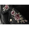 Women PU Leather Jacket Floral Embroidery Zipper Biker Jacket