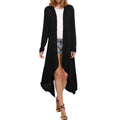 New Women Cardigan Plus Size Coat  Solid Long Sleeve Asymmetry Hem Poncho Shawl Thin Coat