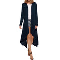 New Women Cardigan Plus Size Coat  Solid Long Sleeve Asymmetry Hem Poncho Shawl Thin Coat