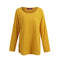 New Korean Women Loose Cotton Casual Long Sleeve Ethnic Vintage Solid T-Shirt Top Tunic Dress