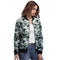 Autumn Winter Women Camouflage Bomber Jacket Zipper Baseball Coat Casual Streetwear Outerwear Grey/Army Green