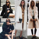 Women Faux Fur Jacket Solid Color Hooded Long Sleeve Fluffy Hairy Warm Winter Slim Long Outerwear