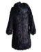 Women Faux Fur Jacket Solid Color Hooded Long Sleeve Fluffy Hairy Warm Winter Slim Long Outerwear