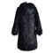 Women Faux Fur Jacket Solid Color Hooded Long Sleeve Fluffy Hairy Warm Winter Slim Long Outerwear