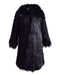 Women Faux Fur Jacket Solid Color Hooded Long Sleeve Fluffy Hairy Warm Winter Slim Long Outerwear