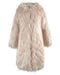 Women Faux Fur Jacket Solid Color Hooded Long Sleeve Fluffy Hairy Warm Winter Slim Long Outerwear