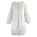 Women Faux Fur Jacket Solid Color Hooded Long Sleeve Fluffy Hairy Warm Winter Slim Long Outerwear